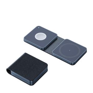 Compact Foldable 2 In 1 Wireless Travel Charger Protection Charging Distance