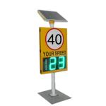 50W Solar Powered Radar Speed Display Board Detecting Portable Variable Message