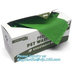 Customized Compostable Green Dog Poop Bag, biodegradable and compostable zero