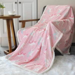 Soft Fuzzy Printing Fleece Throw Blanket For Christmas Birthday Gift