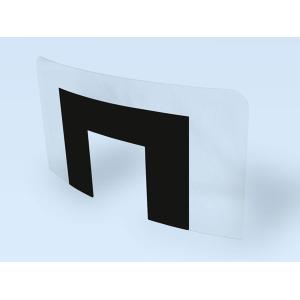 Silkscreen Black Range Hood Glass Curved Tempered 8 mm Harder