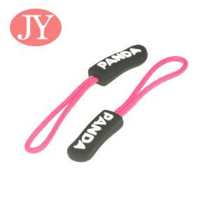 Jiayang zipper pull tab TPU Silicon string rope customized TPU zipper puller for