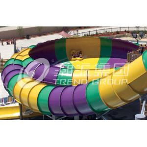 Adult Long Big Water Slides For Amusement Park / Space Bowl Water Slides