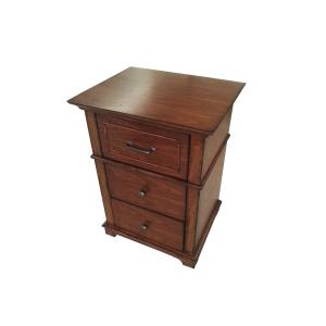 Anqitue looking walnut finish wooden 3-drawer night stand,bed side table for