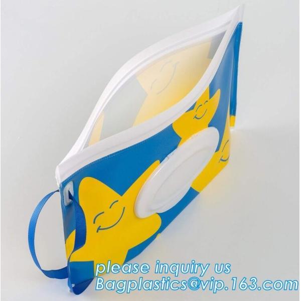 Plastic packaging bag baby EVA Tissue wet wipes bag, reusable and portable wet