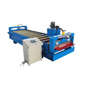 China Trapezoidal Roof Wall Panel Roll Forming Machine Sheet Metal Roll Former Touch Screen on sale