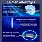 DDR3 8G RAM 1U Firewall Router Server 8LAN Intel Celeron And Core Series