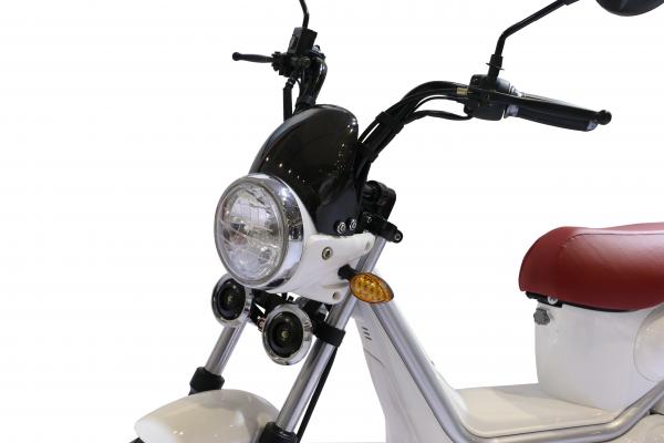 White Electric Bike Scooter For Adults , 38km/H Pedal Assist And Throttle Ebike