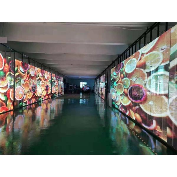 Quality P15.6 Lecede Transparent Glass LED Display High Definition Resolution 14 Bit Gray Level for sale