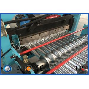 Coated Sheet Steel Cold Roll Forming Machine With Touch Screen PLC Frequency