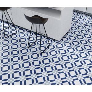 20x20cm Blue and White Ceramic Rustic Tile for Indoor Floor