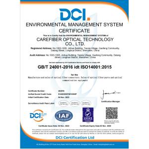 Carefiber Optical Technology Co., Ltd Certifications