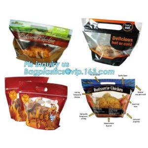 Hot Deli bag Chicken stand up pouch bag, matt transparent frozen chicken BOPP