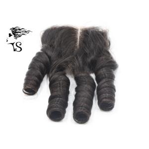 Wholesale Off Black French Curly Lace Frontal Closure , 7A 4x4 Lace Frontal Hair Closure from china suppliers