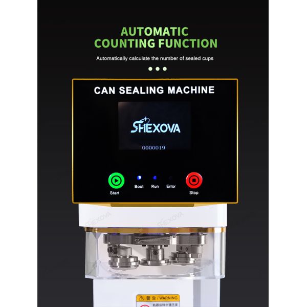 Automatic PET Can Seal Packaging Machine in operation