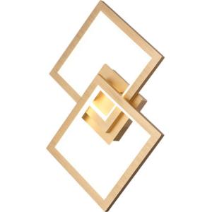 Simple Geometric Square Gold Light Body Aluminum 20W 3000K Switch Control Wall