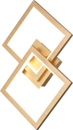 Simple Geometric Square Gold Light Body Aluminum 20W 3000K Switch Control Wall