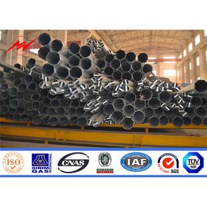 11KV38KV Hot Dip Galvanized Electric Power Pole , Octagonal Electric Utility