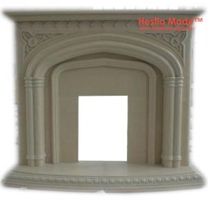Wholesale Fireplaces - Natural Beige Rome Marble Fireplaces Customised - HestiaMade from china suppliers