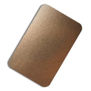 8K AFP Mirror Gold Stainless Steel Sheet AISI 304 Wine Red Sandblasted 4 X 8FT