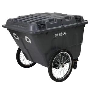 Eco-Friendly 400L Trash Bin Waste Container with Four Wheel