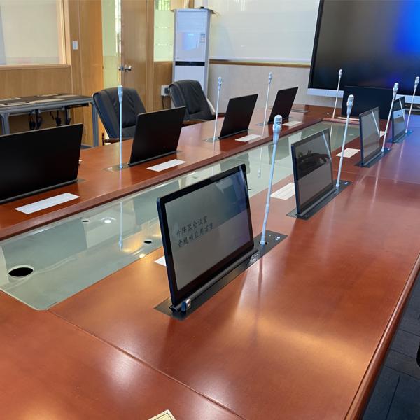 21.5 Inch HD Motorized Computer LCD Monitor Lift Display For Conference