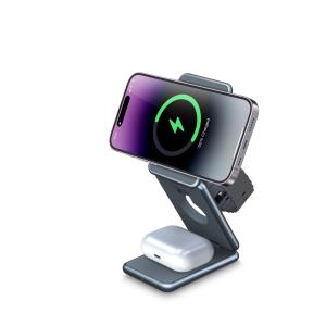 Aluminum Alloy Foldable Wireless Charging 5V 2A Qi Wireless Charger For Iphone