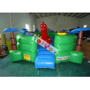 0.45mm PVC Tarpaulin Inflatable Amusement Park Turtle Playground With Slide And