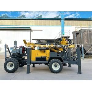 Four-Wheel Drive Borehole Drilling Rig 220m Depth With High-Power 65KW Engine