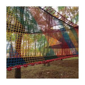 High Quality polyester webbing net uv inhibited flame proof colorful climb net