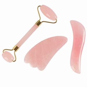 3 Pieces Jade Roller Gua Sha Set