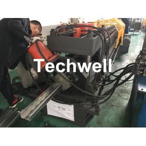 Carbon Steel , Galvanized Coil C Section / channel Roll Forming Machine With 1.5