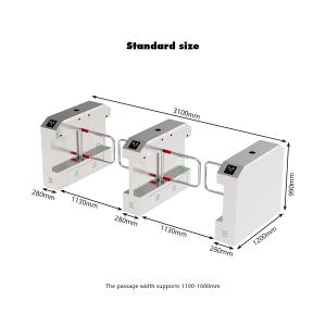 Intelligent Swing Barrier Turnstile with 40 Persons/Min Capacity Triple Anti