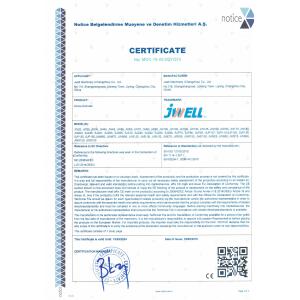 Jwell Machinery (Changzhou) Co.,ltd. Certifications