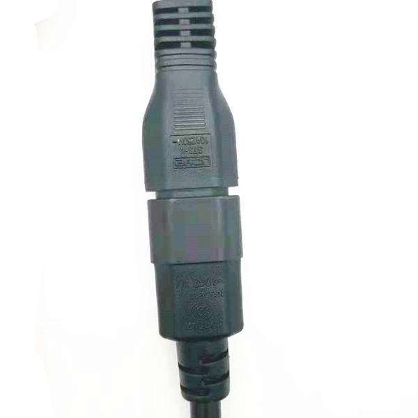 C13 To C14 3pin black extension power cord with lock 0.5m-10m or OEM copper power extension cable