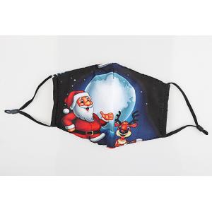 Washable Christmas Cotton Face Mask with Adjustable Loops and Nose