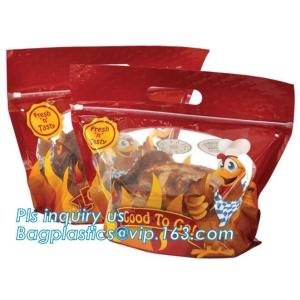 Slider Resealable Zipper, Doypack, Roast Chicken Stand Up Pouch With Vent Hole,