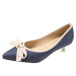 Wholesale Pointed Head Lady Shallow Mouth Business Elegant High Heeled Shoes Patchwork Color from china suppliers