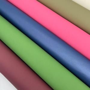 Super Stretchable PVC Synthetic Leather Fabric Plain Grained Dirt Resistant