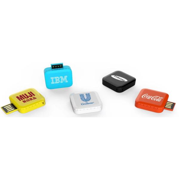 Delicate Mini Swivel Square Box 32GB Flash Drives UDP Memory Chip