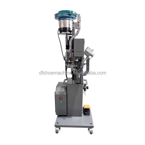 Automatic Motor-Driven Shoe Lace Hook Button Riveting Machine for Climbing Boots and Safety Shoes Making 220V 1 Year Warranty