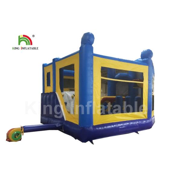 Durable 0.45mm PVC Inflatable Slider Jumping Castle / Childrens Bouncy Castle