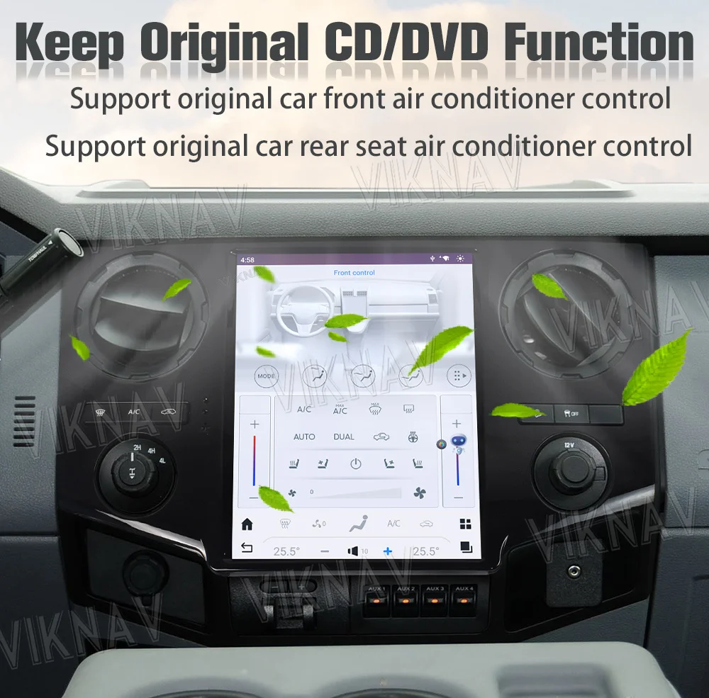 Viknav 12.1 inch Touch Screen Car Radio For Ford F250 F350 F450 F650 2008-2016 Multimidia Player Auto Stereo Head Unit GPS Carplay