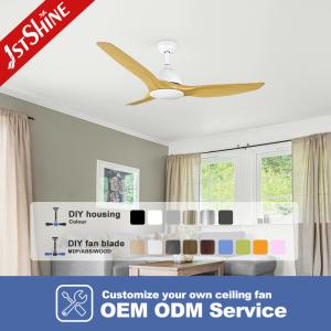 Home 52 Inch Low Voltage Energy Saving Remote Control LED Ceiling Fan with Light