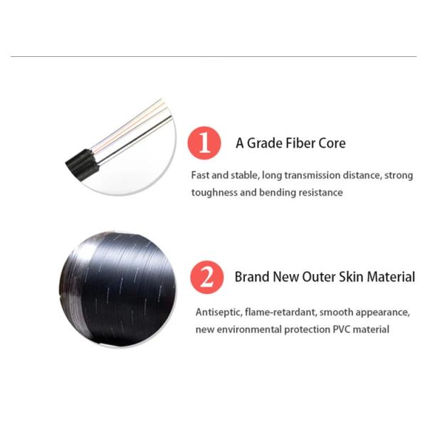 Outdoor Aerial G657 MDPE FTTH Drop Cable With Messenger Wire