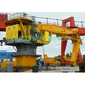 100T 10M Heavy Duty Dock Crane Knuckle Boom Small Footprint Low Power Consumptio