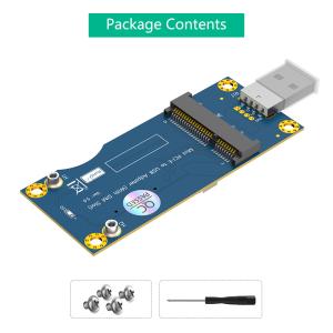 Mini PCI-E PCIe 52Pin to USB 2.0 Wireless Module Adapter Riser Card with SIM