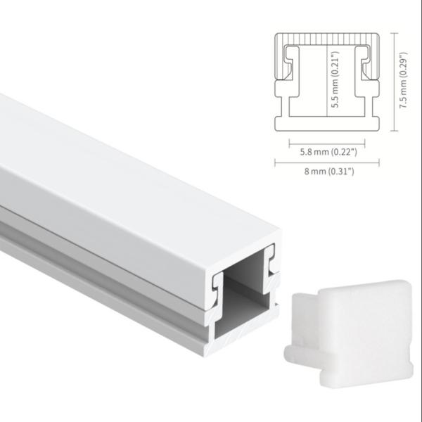 Quality H7.5mm Recessed Led Channel Profile Square Sandblasting 6063 T5 for sale