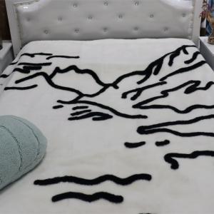 China Soft Air Permeable Heavy Warm Faux Fur Throw Blanket on sale