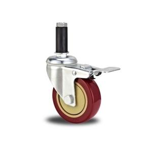 Wholesale Screw PU Caster with Brake from china suppliers